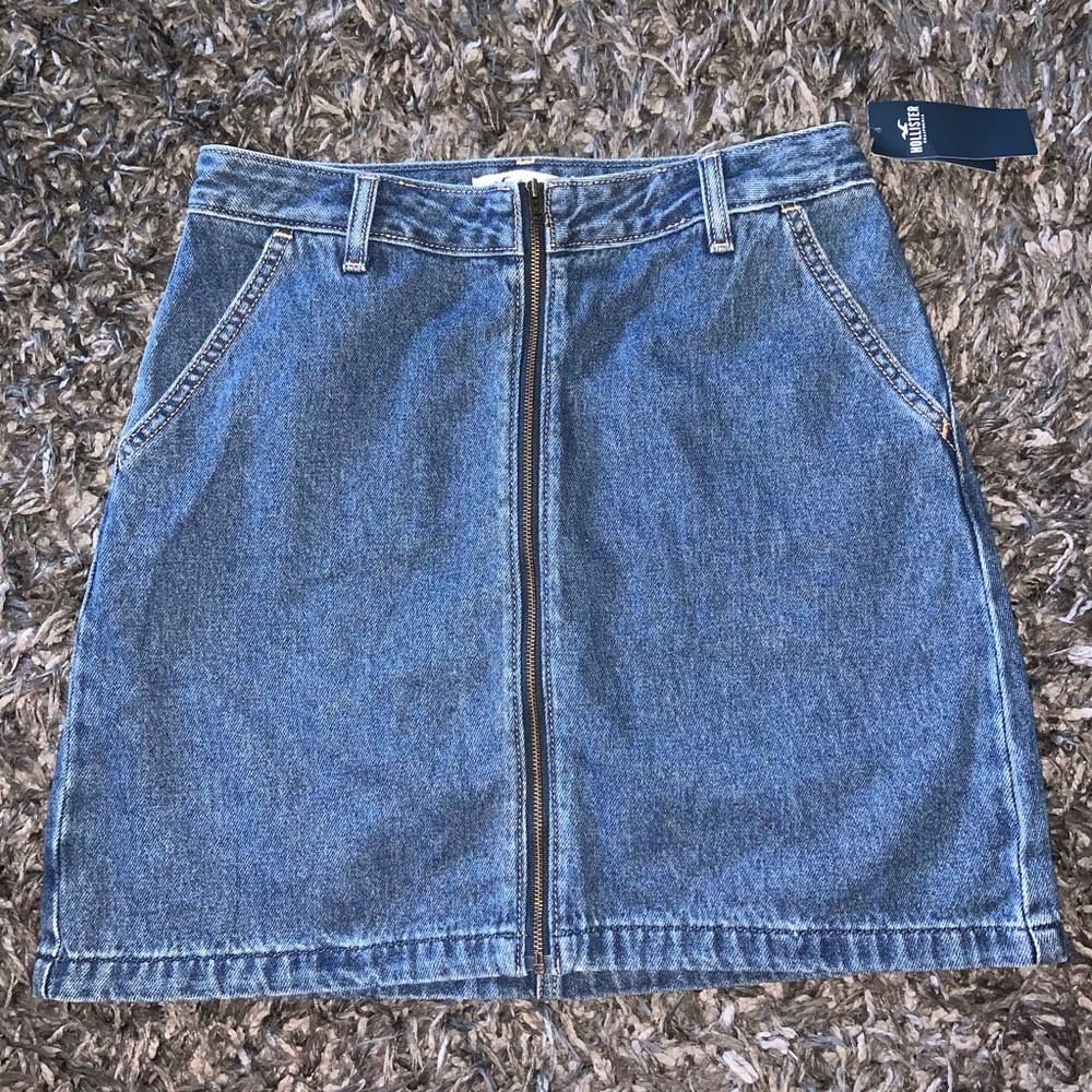 hollister jean skirt